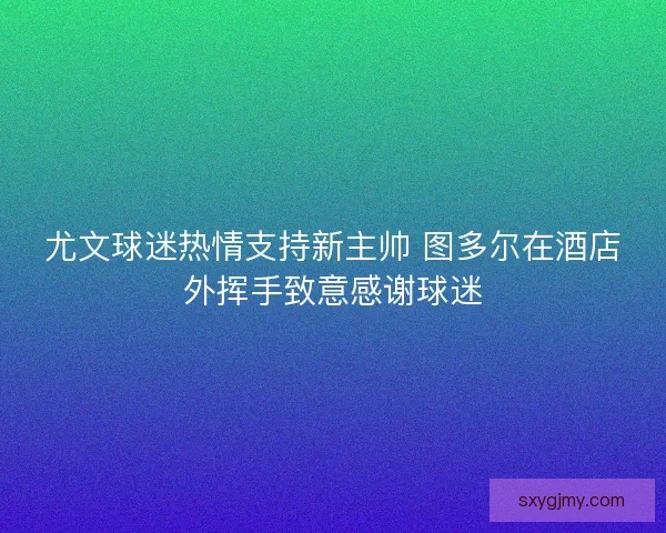 尤文球迷热情支持新主帅 图多尔在酒店外挥手致意感谢球迷